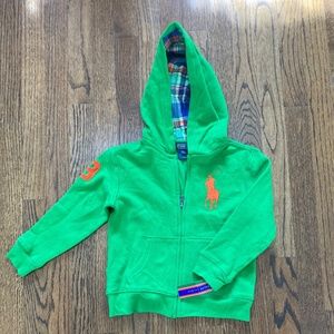POLO Zip Up Hoodie Jacket  GREEN - NEW with Tags